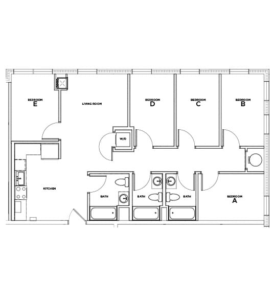 Elm Floor Plans At The Standard At State College