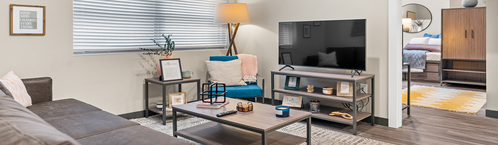 Furnished apartment living room