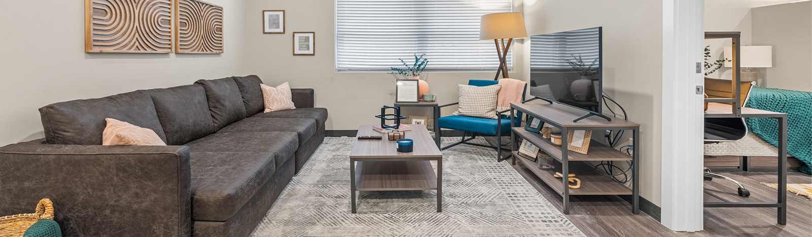 Furnished apartment living room