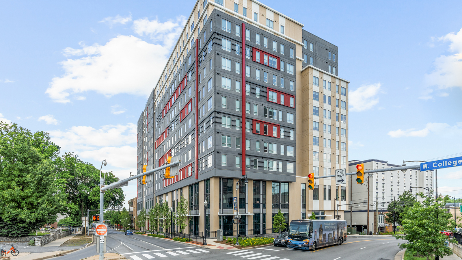 Student housing building exterior